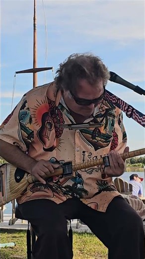 What A Sound!! How to play intense Blues Slide on 3 String Guitar made from a Broomstick!