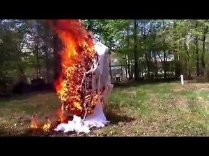 Burning Wedding Dress Satin