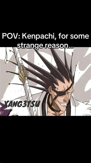 I understand why he put the bells in his hair but why did he do that to his hairline 😭😭 | Follow for more 🙏🏾 . . #bleach #bleachtybw #kenpachi #fyp #foryoupage