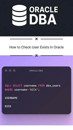 How to check user exists in Oracle #oracledba #oracle