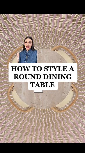 How to style a round dining table. Save this video for when you need it! #homestyling #diningtablestyling #diningtable
