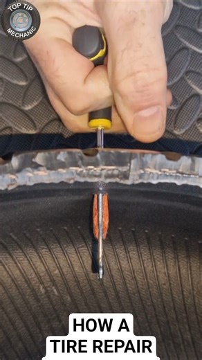 How a Tire Repair Plug Works - Using a Tire Cutaway #tirerepair #tireplug #howitworks