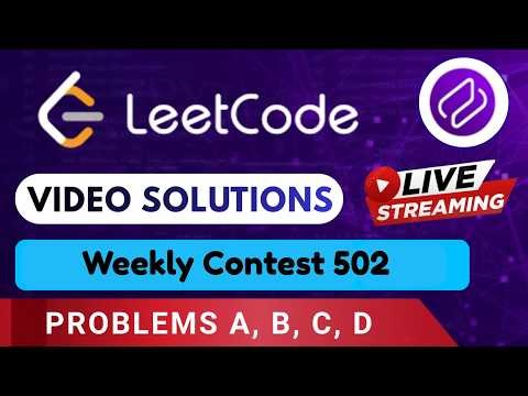Leetcode Weekly Contest 502 | Video Solutions (A - D) By Aftab | Codehurdle