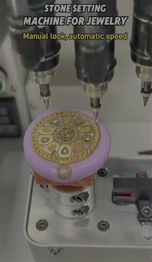Stone setting machine for gold jewelry