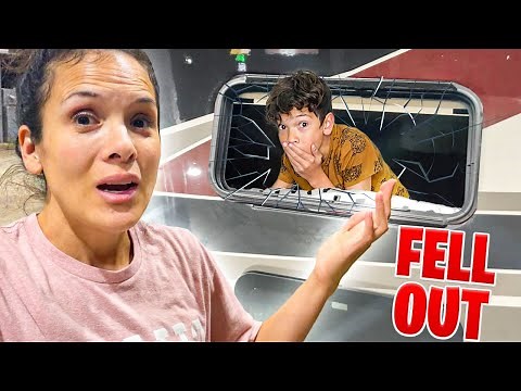 Rv roadtrip DISASTER! Shattered window!