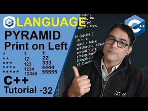 Shapes in c++ using nested loops Pyramic Printing in c++ | print pattern CPP Tutorial - 32