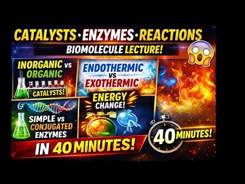 🔥 Catalysts, Enzymes & Reactions Explained | Biomolecules Masterclass...🧬
