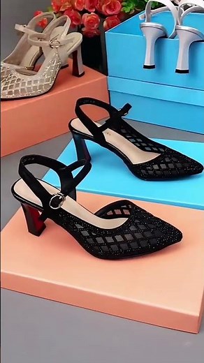 Pointed Toe Mesh High Heel Sandals Elegant Style #sandals #heels #shortsfeed