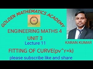 Engineering maths 4//curve fitting of (pv^r=k)