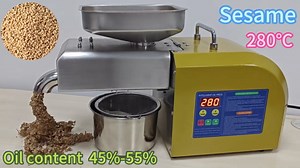 Nuts Oil Expeller Press Mill, Oil Press Machine - 1100W Hot Press Automatic Electric Oil Maker Extractor for Home, Stainless Steel Household for Peanut