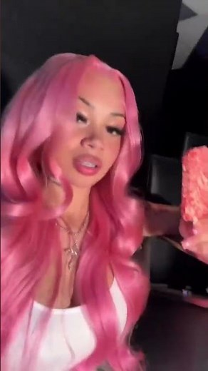 💗 Pink Long Wave Wig Transformation ✨