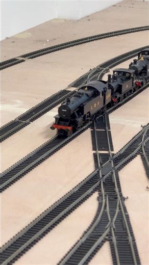 Triple Steam Loco | Model Pointwork | #steam #train #railway #shorts #modelrailway #trains