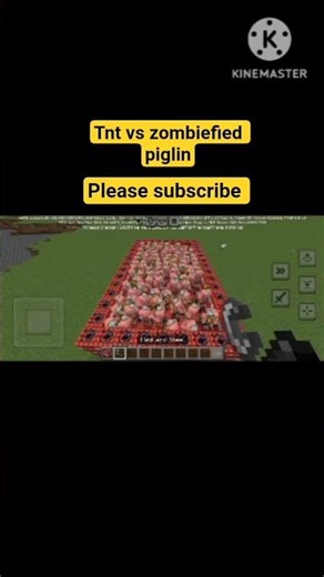 zombiefied piglin vs tnt blast in minecraft.#viral#popular#minecraft#moments of gaming.