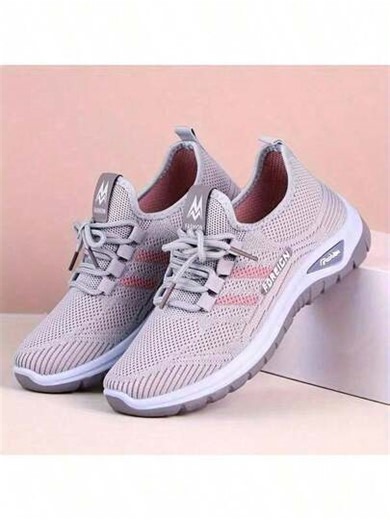 Women's Slip-On Mid-Top Casual Sports Shoes - Breathable Synthetic Cover & Mesh Upper, Vibrant Green & Orange Accents, EVA/PVC Cushioned Sole For All-Day Comfort - Versatile For Work, Running Errands & Casual Attire, Ladies Sneakers, Workwear Sneakers, Stylish Slipons, Modern Sneakers, Durable Traction, Comfortable Fit | SHEIN