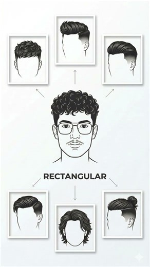 #Rectangular Face Shape Ki Best Hairstyles 💇‍♂️ #fashion #ytshort #haircut #rectangular