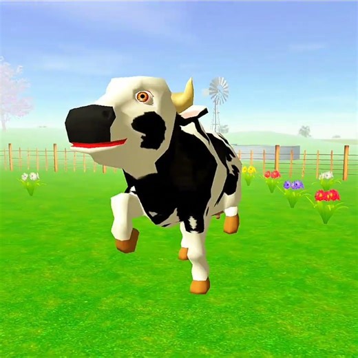 El Pollito pío 3d | El toro se congela jugando en el juegodel Toro y el Tractor #el_pollito_pìo_3d