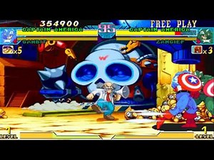 Marvel Vs Capcom 1 - Gambit/Captain America Playthrough 1/3