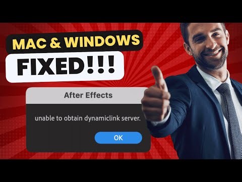 Unable to Obtain Dynamic link Error in After effects (3D Track error) | Quick Fix