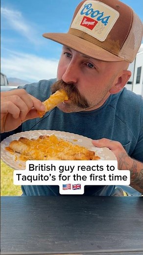 British guy trying Mexican Taquito’s for the first time 🇺🇸🇬🇧
