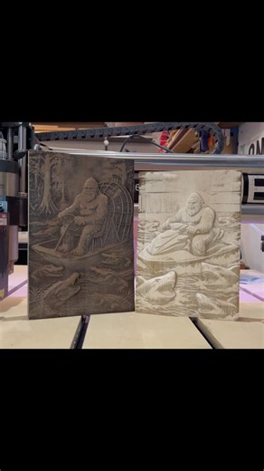 Onefinity CNC | 3d relief + laser shading = pure magic. #cnc #onefinitycnc #woodworking #teamonefinity | Instagram