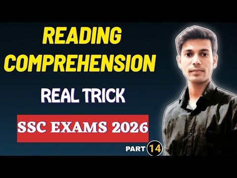 Reading Comprehension For SSC Exams| SSC Exams 2026 | Trick + Practice