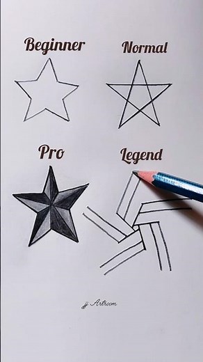 How to draw a star⭐😱#art #drawing #tutorial #shorts #youtubeshorts