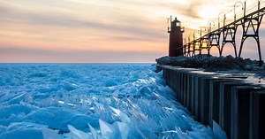 Les splendides photos du lac Michigan en train de dégeler