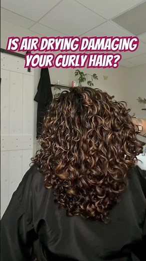 Water Damage in Curly Hair from Air Drying #hairdamage #frizzyhair #curlyhair