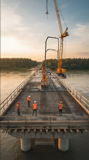 Incredible Bridge Construction From Start to Finish 🌉 #engineering #construction