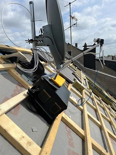 tv empfang nach dachsanierung satellitenanlage duesseldorf #duesseldorf #handwerk #fernseher