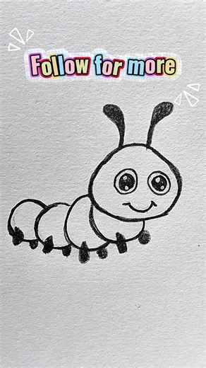 Easy things to draw 🐛 - P35 #sketch #drawing #tutorial #howtodraw #sketchings