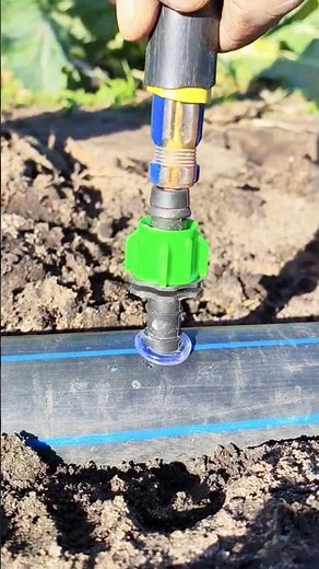 the process of installing hose connections on large PVC pipes #process #hose #connection #pvcpipes