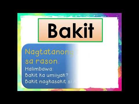 Mga Salitang Ginagamit sa Pagtatanong (Grade 1)