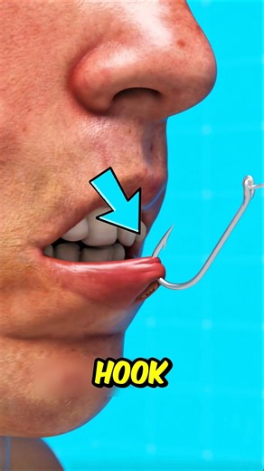 If you ever try to pull a fish hook straight out of your finger, this is why it makes it worse