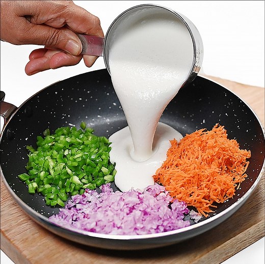 2.2M views · 59K reactions | New Tiffin Recipe : With basic ingredients, easily available at home - make this new soft, nutritious and delicious snack. You'll absolutely love it! :) | Papa Mummy Kitchen | Facebook