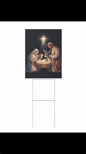 Nativity scene Christmas yard sign - simple yet beautiful outdoor decor! ❤️ Click here to purchase - https://onestopgodshopstudio.etsy.com/listing/4395924791 #onestopgodshopstudio #yardsigns #christmasdecor #christiandecor #faith #God #jesus #etsyshop #etsyfinds | Onestopgodshopstudio
