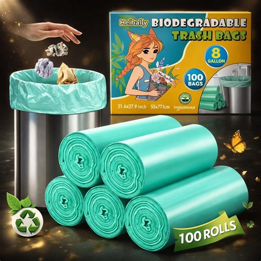Biodegradable 2 Gallon Mini Trash Bags | Eco‑friendly Bathroom & Office Waste Bags | - Etsy