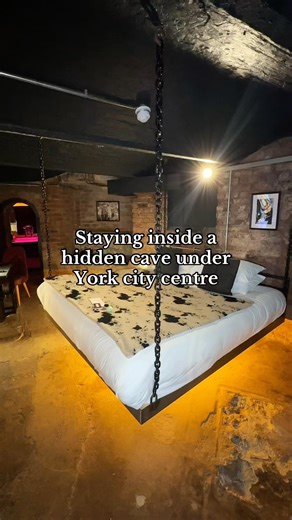 The Yorkshireman on Instagram: "Hidden underneath St Helen’s Square lies these boudoir-style rooms with amazing decor 😍 This was Labyrinth at Impossible Motel, where the floor is a 2000-year old Roman road and the bathroom is inside an actual cave 🤯 Impossible Motel, York 📍 @impossible_york . . . . . . #yorkshire #yorkshire_lovers #northyorkshire #york"