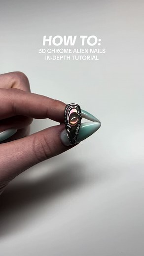 HOW TO: 3D CHROME ALIEN NAILS | IN-DEPTH TUTORIAL