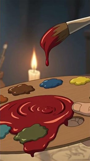 Leonardo da Vinci Painting Mona Lisa at Night 🌙 | Ghibli ASMR #ghiblistyle #asmr #animation