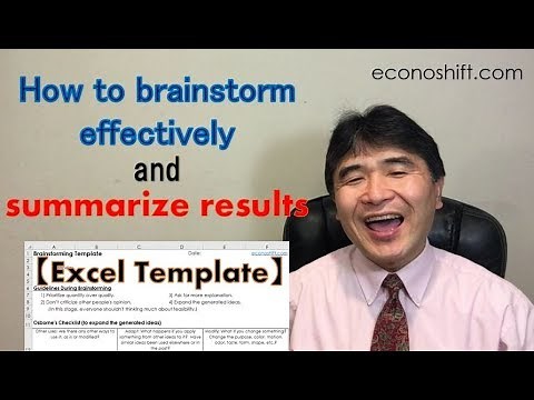 How to brainstorm effectively and summarize results【Excel Template】