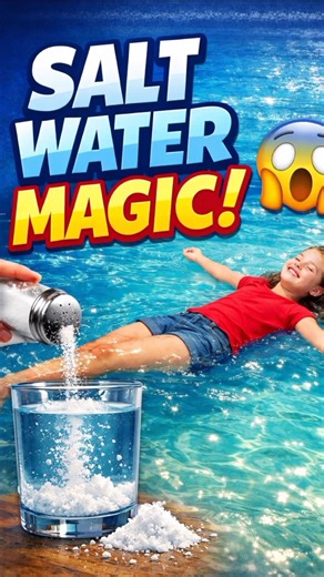 Why Do Things Float in Salt Water? Amazing Science Trick! 😱 #science #experiment #density