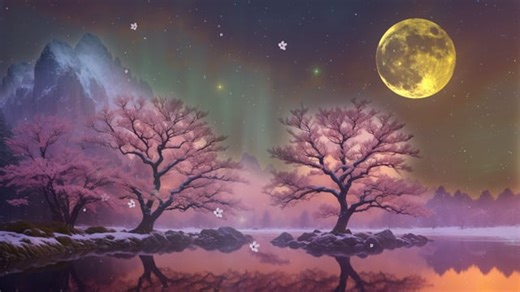 Ai Generated, Flowers, Cherry Blossom. Free Stock Video