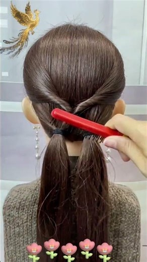 Simple Rubber Band Bun Hack 🎀#viral #hairstyle #viralvideo #ytshorts #hairtutorial #braids