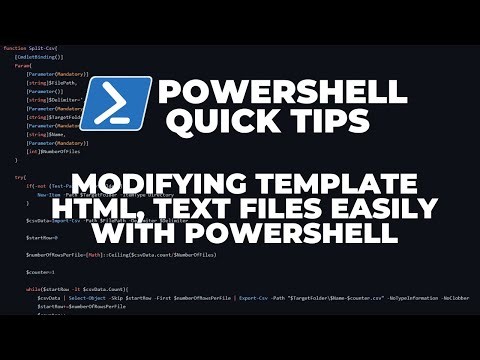 PowerShell Quick Tips : Use PowerShell with template text/html files