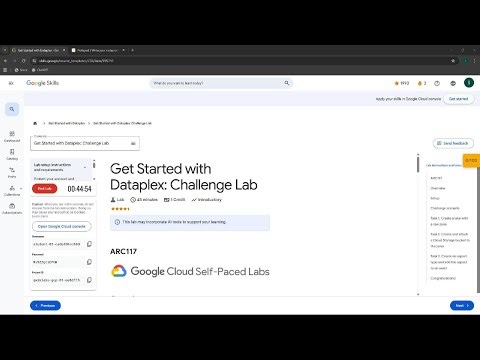 Get Started with Dataplex Challenge Lab | ARC117