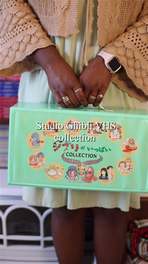 Studio ghibli VHS collection 👒 Wish I had Howl’s Moving Castle in this collection! But it’s not old enough #studioghibli #ghibli #vhs #cozy #cozyroom #movies