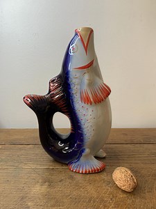 Vintage Ceramic Fish Jug - Hand Painted Glug Jug - 1950s/1970s - Etsy Australia