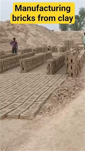 Turning Clay into Bricks – Traditional Brick Making Process Revealed! #kiln #construction #brick