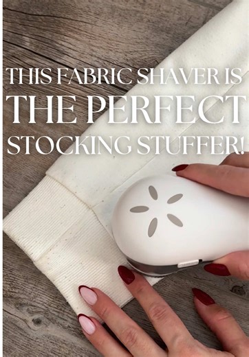 This fabric shaver makes the perfect stocking stuffer! It removes lint, pills, and fuzz in seconds, seriously a must-have for every closet this winter ❄️🧺 fabric shaver, sweater shaver, lint remover, pill remover, depiller, clothing shaver, winter essentials, amazon find, holiday gift idea, stocking stuffer, home find #amazonfind #stockingstuffer #clothingessentials #christmasgiftideas #creatorsearchinsights